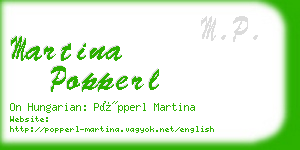 martina popperl business card